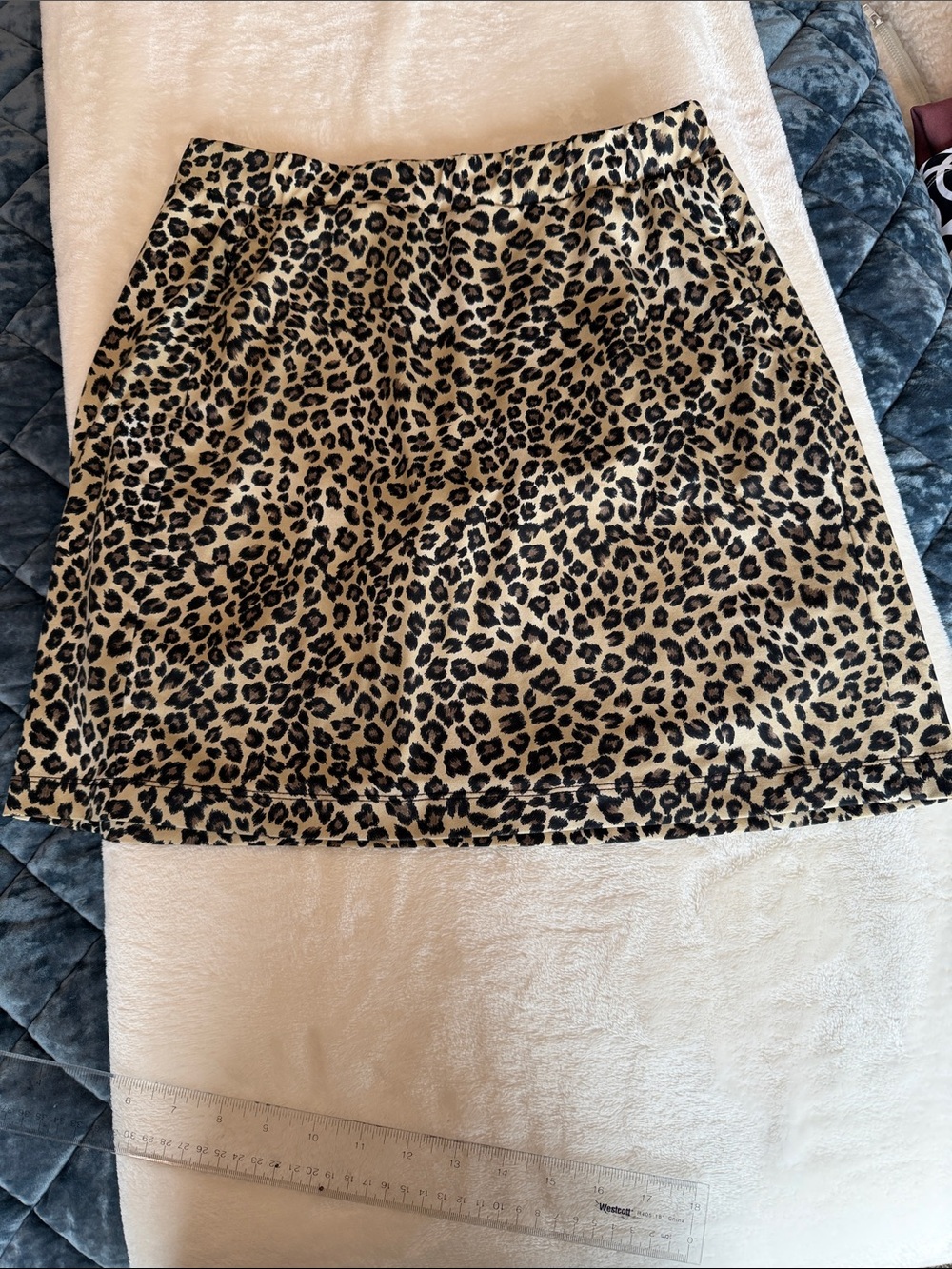 Tail Leopard-Print Mini Skort -M